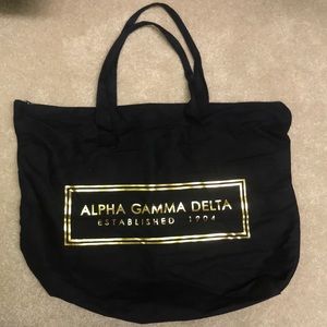 Alpha Gamma Delta large tote bag
